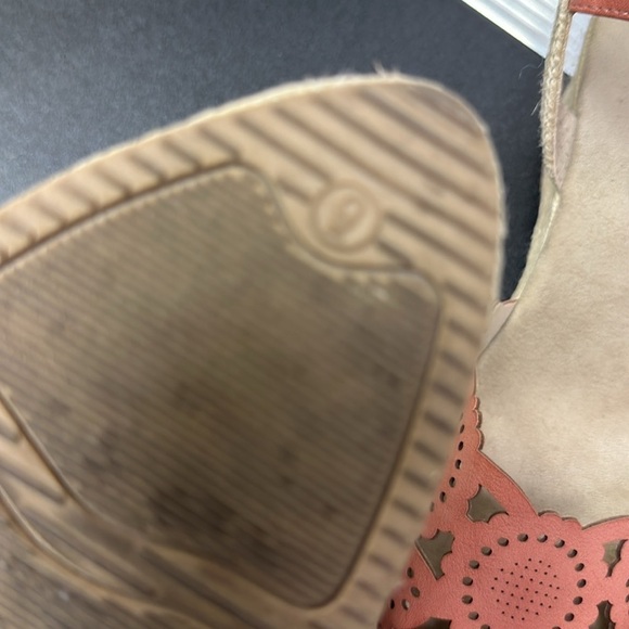 Rialto mauve espadrille closed toe women’s wedge sandals ankle buckle size 9 - Picture 8 of 8